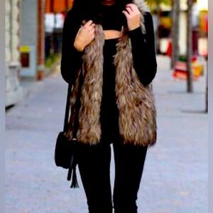 Chic faux fur vest